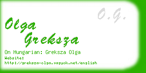 olga greksza business card